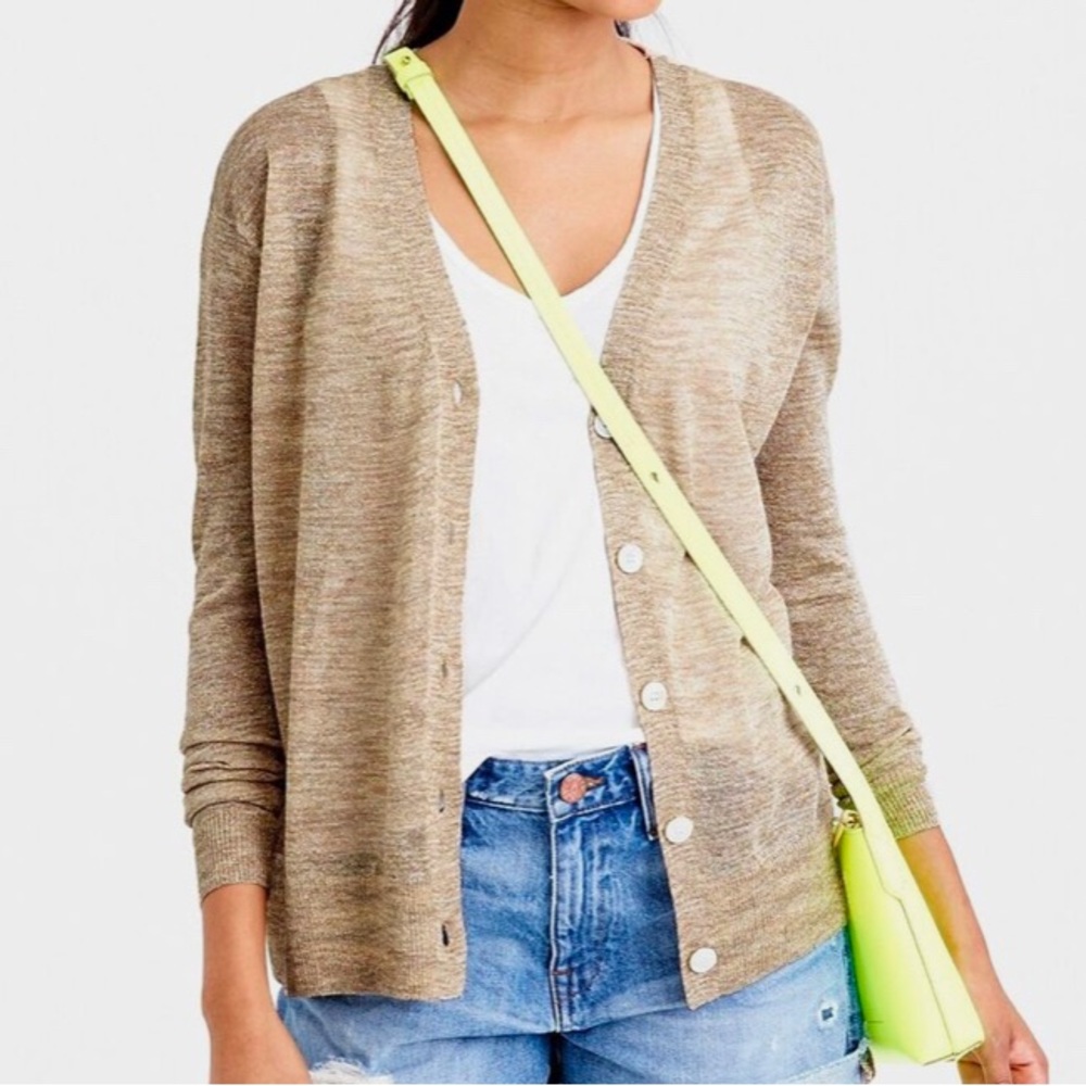J. Crew Med. Women's Gold Cardigan Sweater